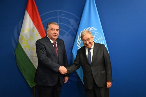 Президенти Ҷумҳурии Тоҷикистон Эмомалӣ Раҳмон бо Дабири кулли Созмони Милали Муттаҳид Антониу Гутерриш мулоқот намуданд