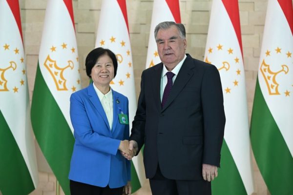 Пешвои миллат Эмомалӣ Раҳмон муовини Раиси Шурои машваратии сиёсии мардумии Чин, Раиси Кумитаи СҲШ оид ба ҳамсоягии нек, дӯстӣ ва ҳамкорӣ Шэн Юэюэро ба ҳузур пазируфтанд